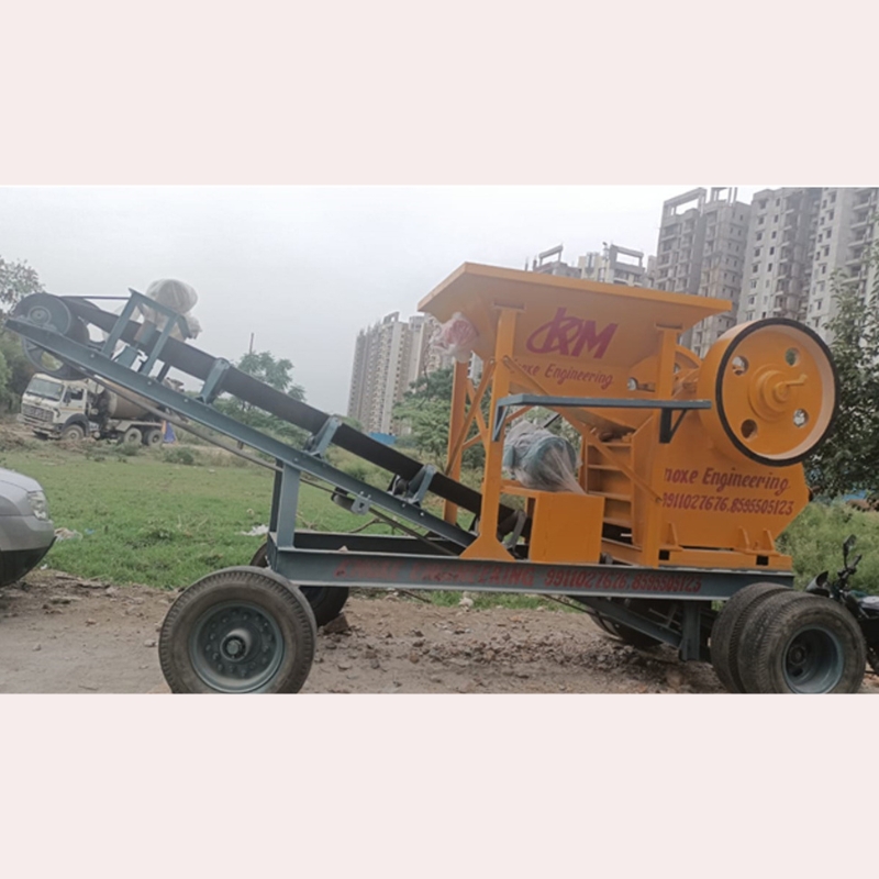 MOBILE-STONE-CRUSHER-(25-TPH)-WITH-SINGLE-CONVEYOR-MADE-IN-NDIA